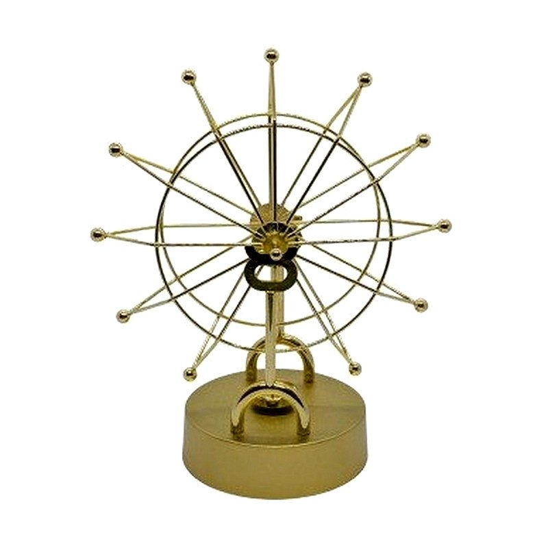 Perpetual Motion Desk Decor (Gold Orbit Wheel) — Home & Garden | Zaptek BD