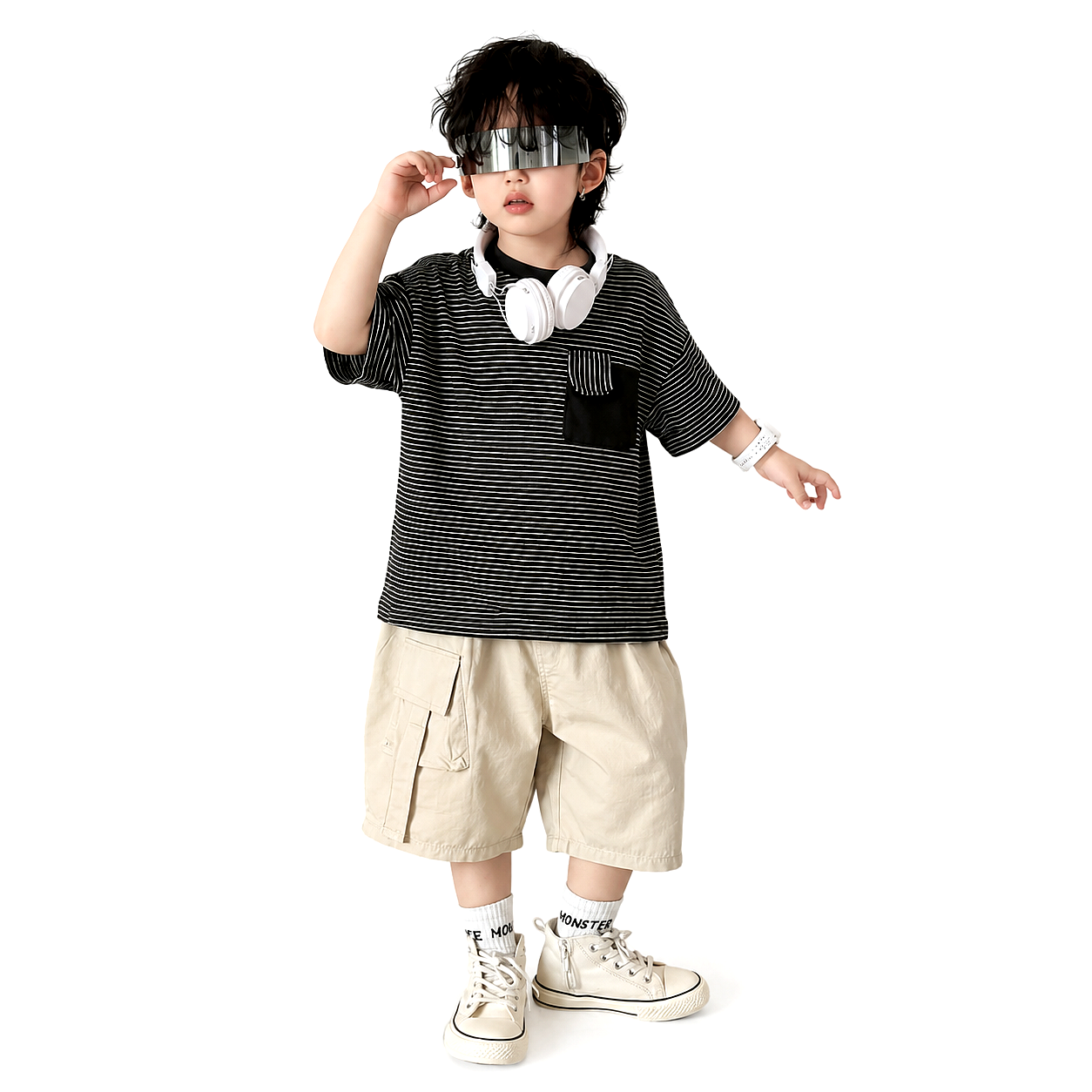 Trendy Summer Midnight Street Pocket T-Shirt Set for Boys — Baby Boys | Zaptek BD