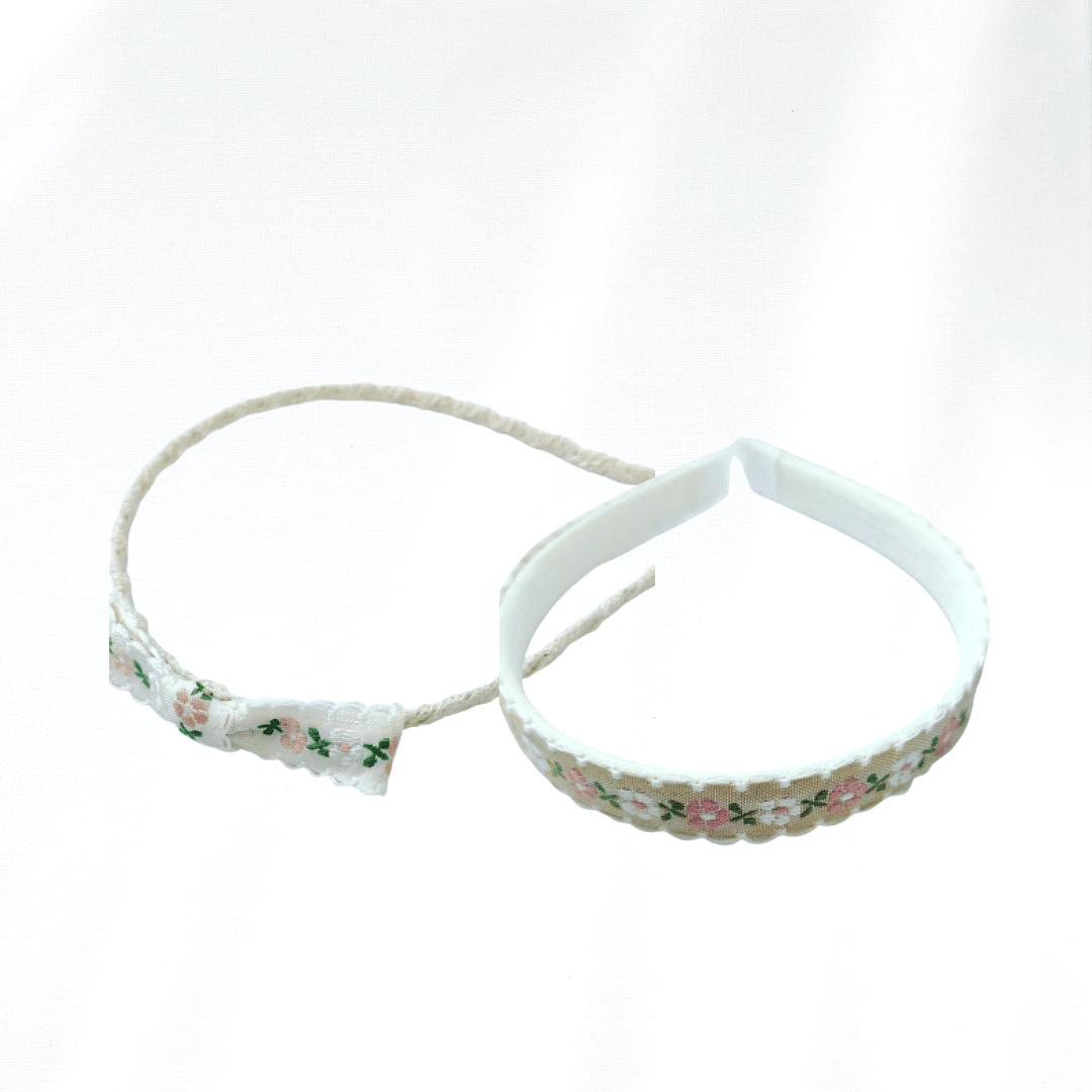 Embroidery Flower Lace Pearl Headband for Girls — Baby Toy Accessories | Zaptek BD