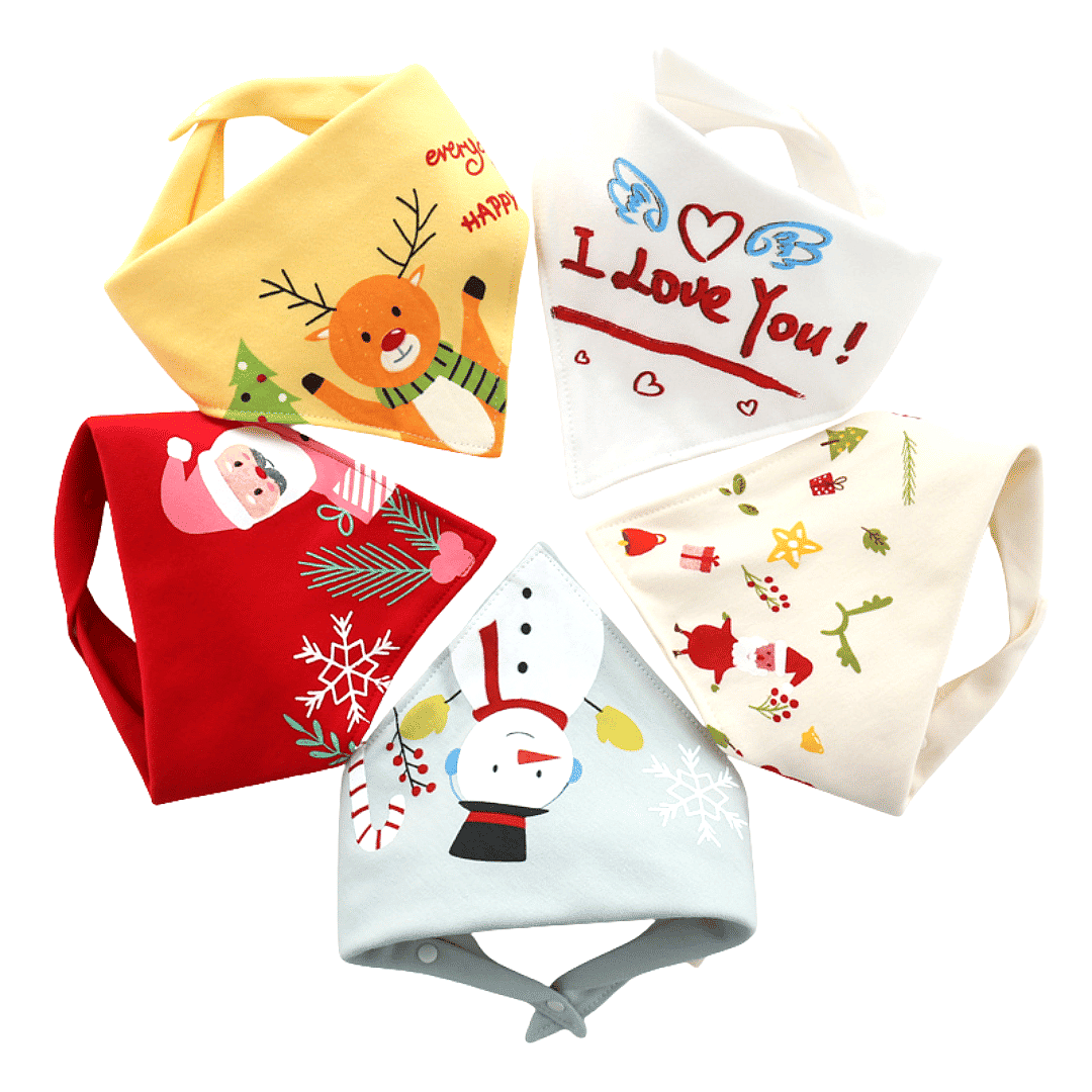 Pure Cotton Baby Triangular Bibs — Newborn | Zaptek BD