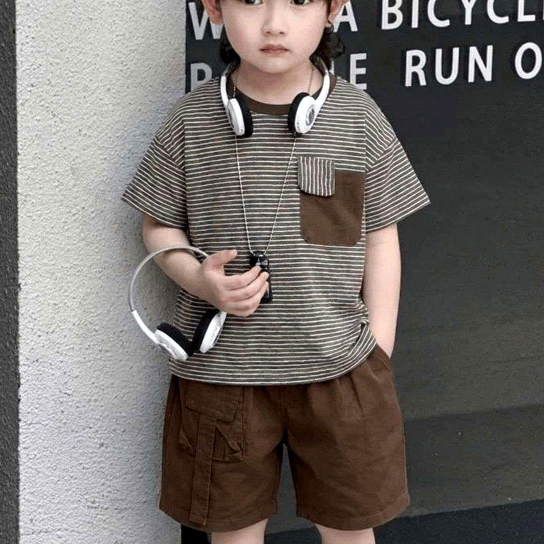 Striped T-Shirt Boys Summer Set — Baby Boys | Zaptek BD