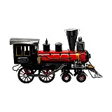 Vintage Tin Steam Locomotive Model — Red & Black image 1