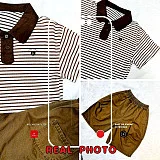Boys Summer Beige Stripe T-Shirt Shorts Set image 2