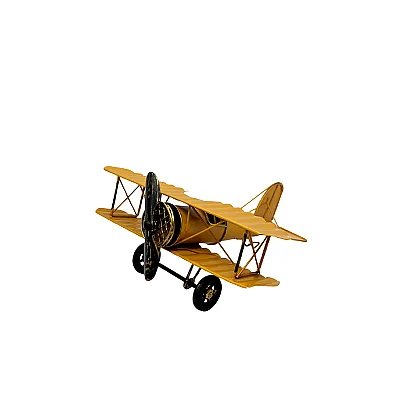 Vintage Tin Biplane Model