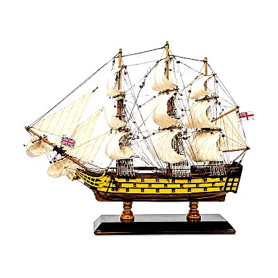 HMS-Victory- 1765 Style Yellow & Black Warship Model Ship
