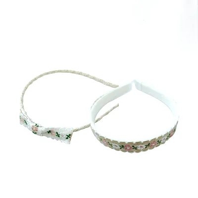 Embroidery Flower Lace Pearl Headband for Girls
