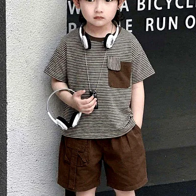 Striped T-Shirt Boys Summer Set